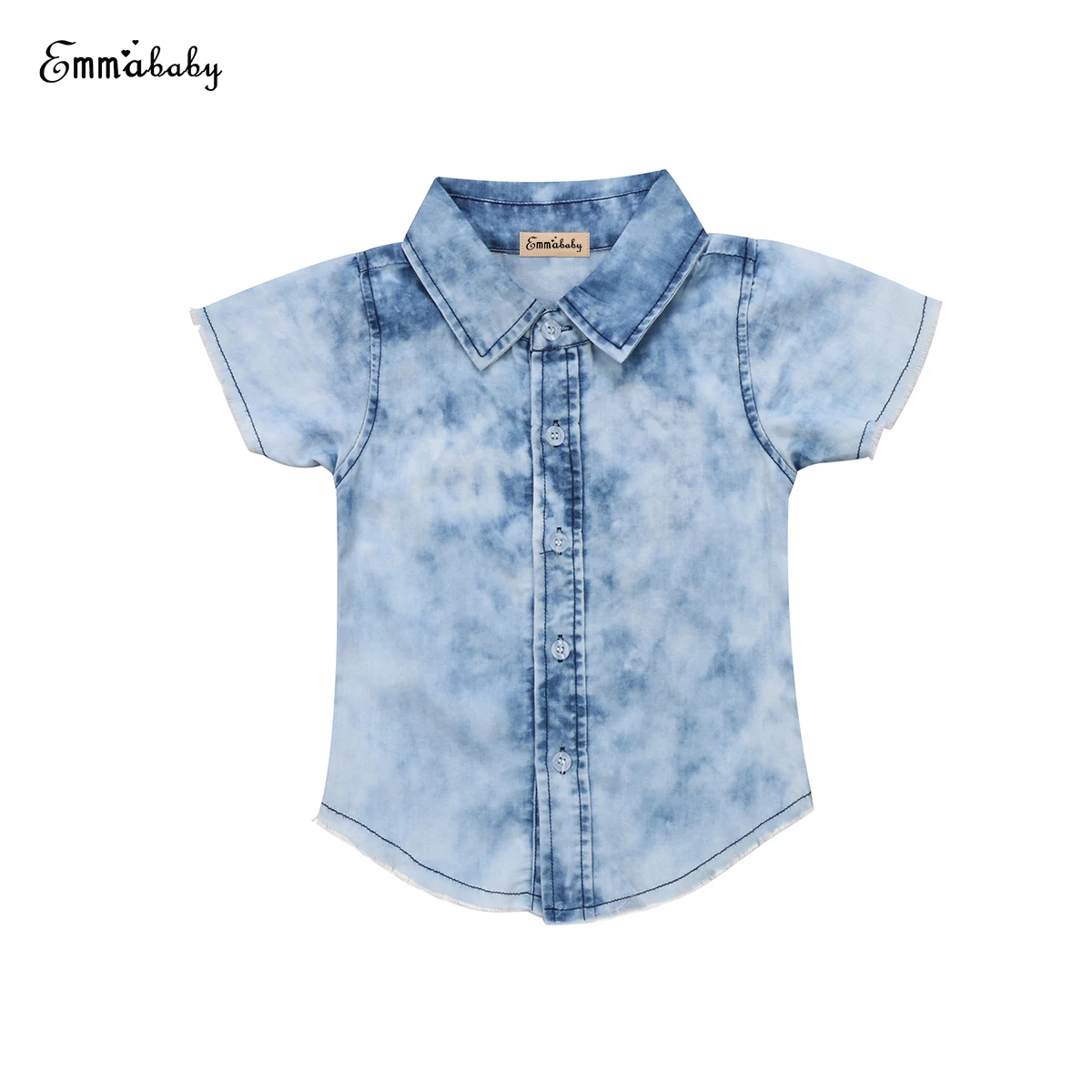 

Fashion Children Boys Girls Denim Shirts Blue Long Sleeve Kids Jean Summer Tops Kids Boy Girl Shirts 2-7Y