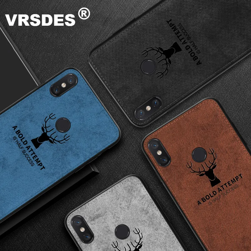 

For Xiaomi Redmi Note 5 Pro Case Cloth Distressed Hard Back Cover Soft Frame Fabric Fundas Xiomi Redmi Note 5 Pro Note5 Cases