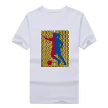 Men’s Barcelona legend Ronaldinho art style tee T Shirt Men Short Sleeve 100% cotton T-shirts for fans gift 0304-26