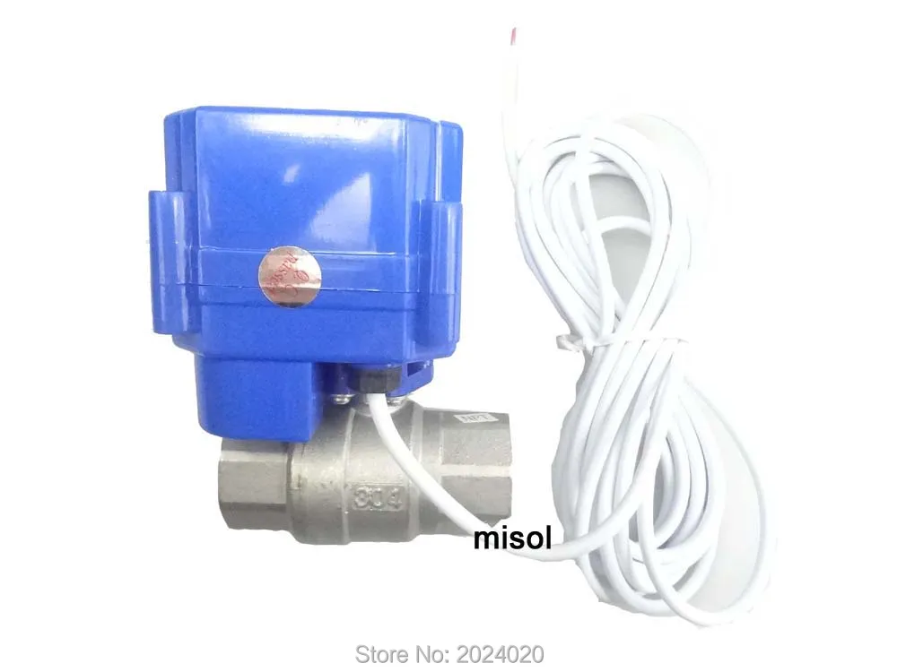 1 шт. моторизованный шаровой клапан 3/4 &quotNPT DN20 2 способа 12VDC CR04 электрический из