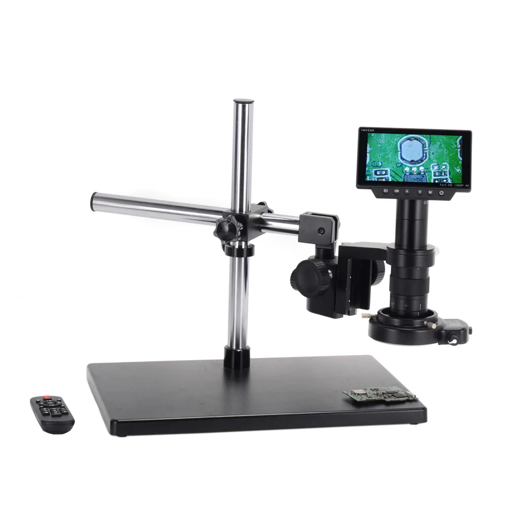 

16MP 5" screen 4K WIFI digital microscope/HDMI USB microscope industrial camera 180X C-mount lens Zoom soldering microscope