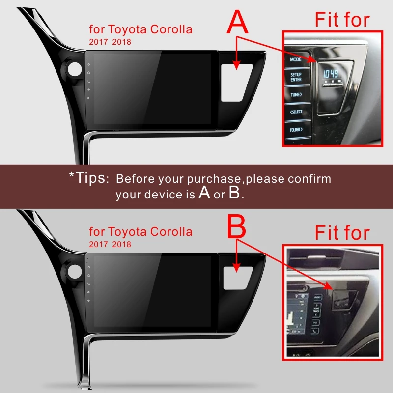 Excellent Dinpei Android 9.0 Car Radio Multimedia Player For Toyota Corolla 2017 2018 GPS Navigation CarPaly 4G wifi video 1