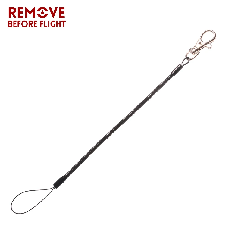 

Keychain Black Fishing Lanyards Securing Pliers Fishing Safety Lanyard Cable Coil Lanyard or Safety Rope Wire Key Rings llaveros