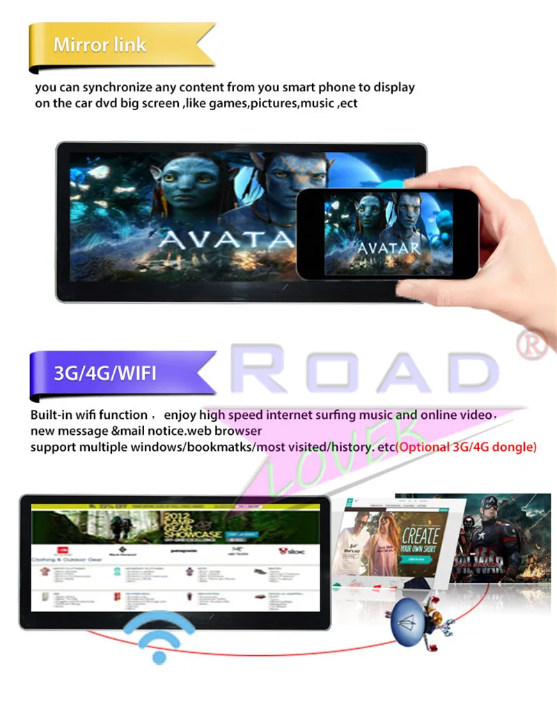 Best Roadlover 10.25" Android 4.4 Car Multimedia Player Video For Audi A4L 2017 Stereo GPS Navigation Automagnitol 2 Din Radio NO DVD 15