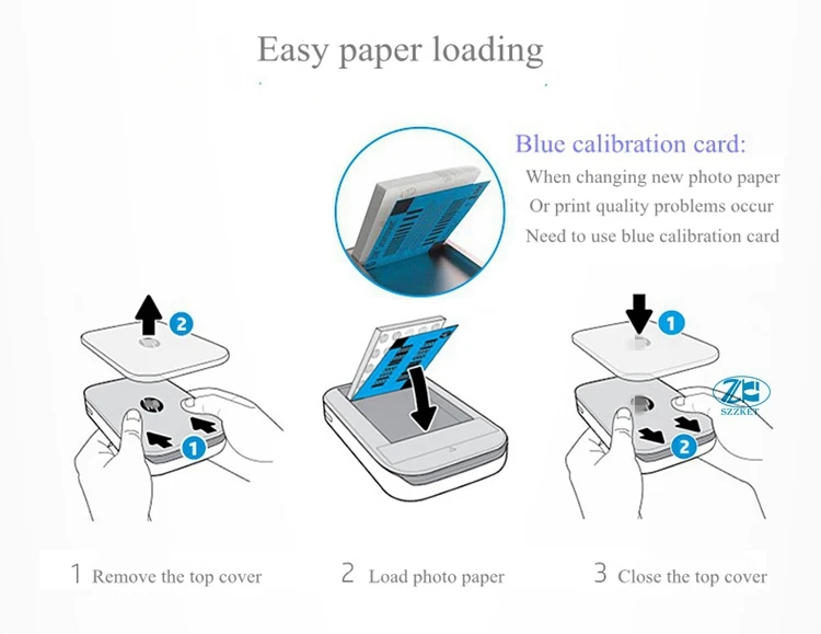 Карманный фотопринтер мобильный pahone bluetooth портативный принтер мини домашняя Звездочка для hp ZINK печать фотобумаги без чернил Z3Z89A