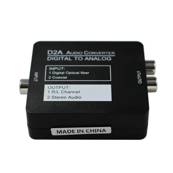 

200pcs hot selling 5pcs TV Optical SPDIF&Coaxial Digital to L/R Analog Audio converter free shipping