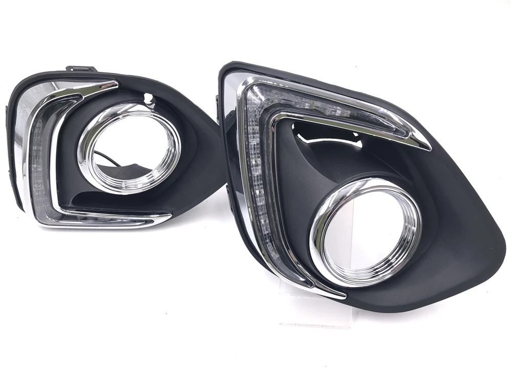 2 шт. LED DRL Габаритные огни для Mitsubishi ASX 2013 2014 2015 12V ABS колпак противотуманных фар с