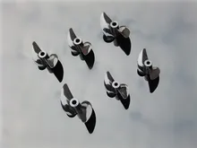 10pcs High Strength PC Materials RC Boat 2 Blades Paddle 6 Size Hole Dia. 3mm/4mm Propellers for DIY Boats Model Accessories