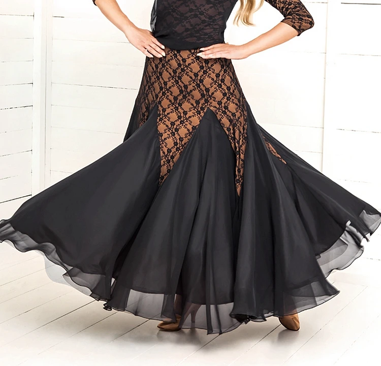 

Exotic dance ballroom dance outside the outer layer of a large set of stylish modern dance practice skirt S16010