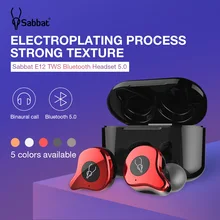 Sabbat E12 TWS мини наушники-вкладыши гарнитура беспроводная Bluetooth 5,0 наушники гарнитура с микрофоном бинауральные стерео наушники