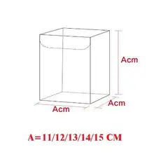 10 шт* A* см(A =/11/12/13/14/15) в форме квадрата Пластик прозрачные ПВХ коробки прозрачный Водонепроницаемый подарочная упаковка коробка для ювелирных изделий/конфета Сделай Сам/игрушки