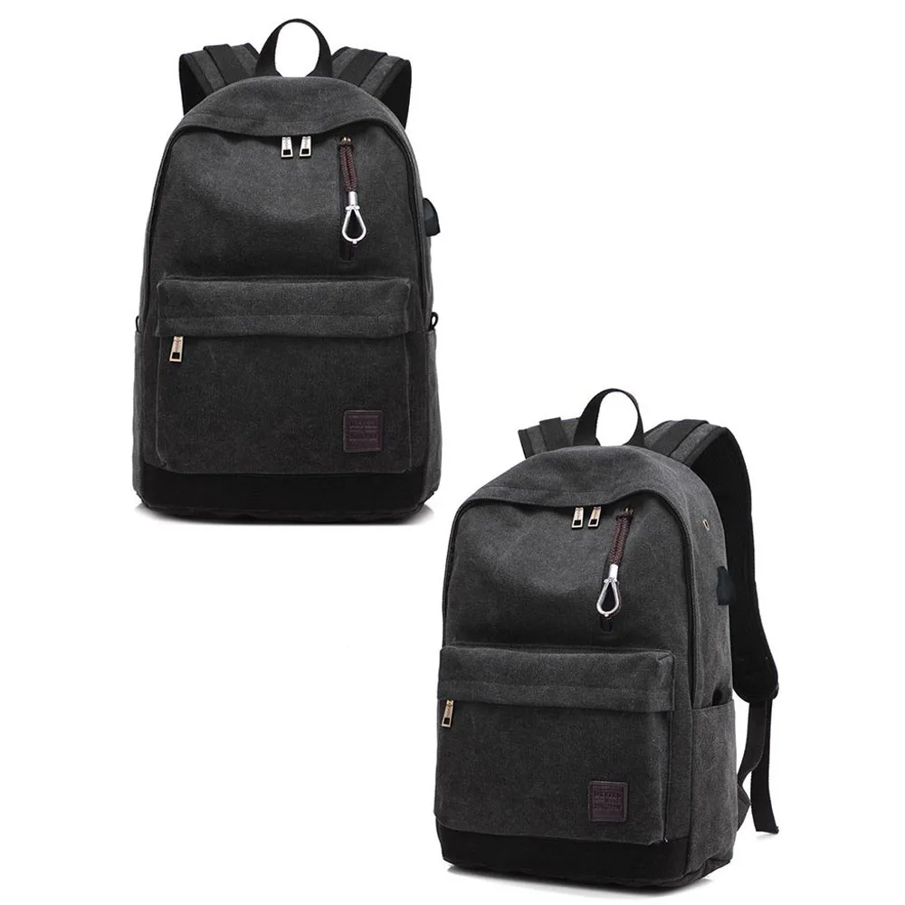 Мужской женский холщовый рюкзак в консервативном стиле, школьные сумки для подростков, девочек и мальчиков, Студенческая сумка для ноутбука, дорожная сумка Mochila Bolsas 12,69# 5 - Цвет: Черный