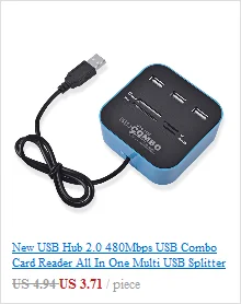 Usb-хаб Combo USB 2,0 концентратор мульти USB Высокоскоростной разветвитель портативный порт 3/6 SD/TF кард-ридер для ноутбука ПК компьютера