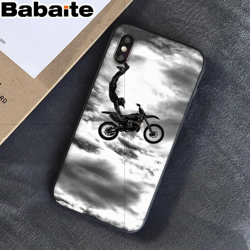 Babaite moto Cross moto rcycle спортивный черный ТПУ мягкий резиновый чехол для телефона для iPhone 8 7 6 6S Plus 5 5S SE XR X XS MAX чехол