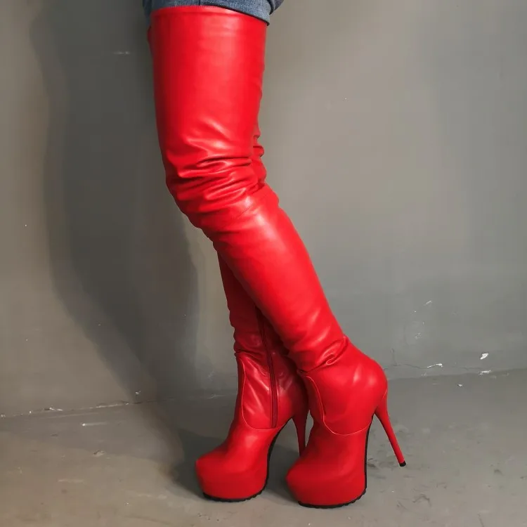 round toe thigh high boots