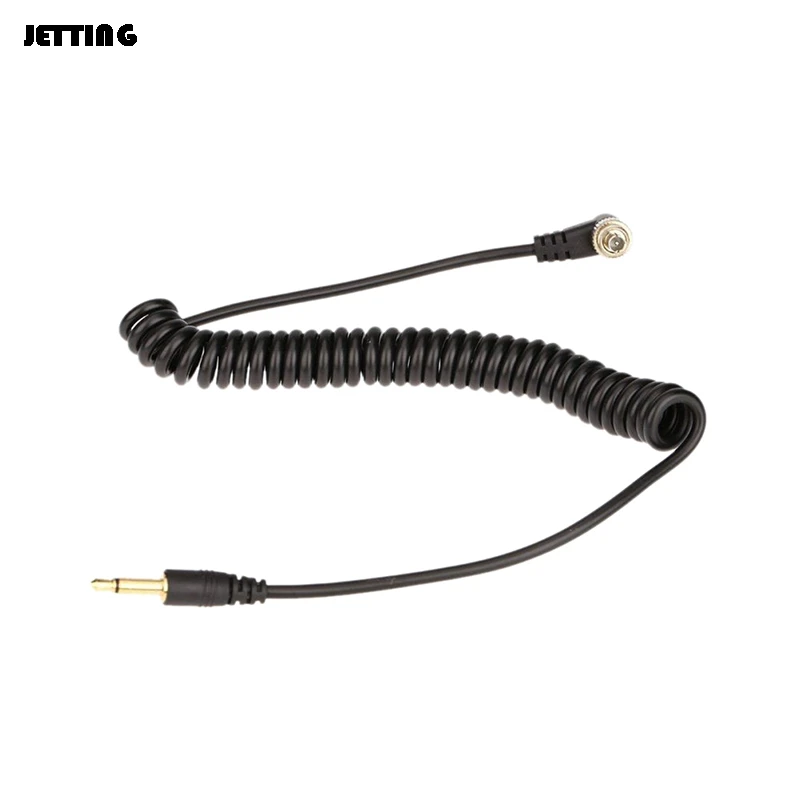 

new Camera Flashes Accessories 3.5mm to Male PC Flash Sync Cable Screw Lock for Trigger Studio Light