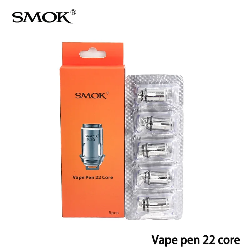 100% Origianl SMOK Vape ручка 22 катушка 0.3ом двойная катушка головка подходит для SMOK VAPE ручка 22