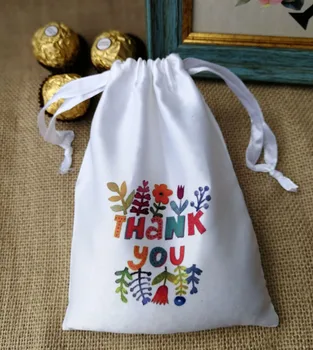 

Thank you Silk Stain Gift Pouch Sachets 9x12cm 11x14cm 14x17cm pack of 50 Birthday Wedding Party Candy Drawstring Bag Sack