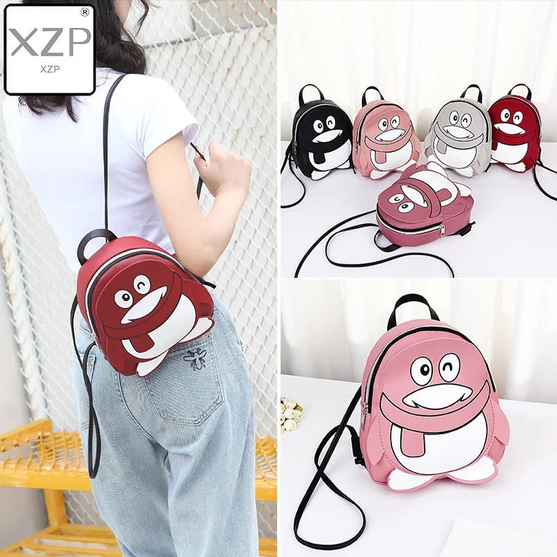 

XZP Creative Mini Backpack Girls Cute Penguin Shape Student School Backpack Shoulder Teenagers Book Bagpack Mochila Feminina