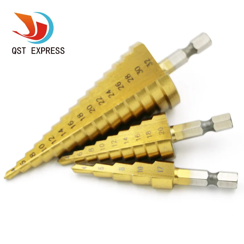 Punta A Gradini Cobalto HSS 4-32mm - 15 Passi - Per Acciaio Inox E Metallo Duro - Trapano Step Bit - Foto 3