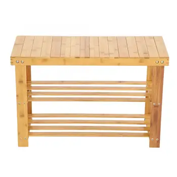 

European-style Simple Living Room Kitchen Bamboo Shoe Storage Rack Bamboo Adult Child Shoe Shelf Racks