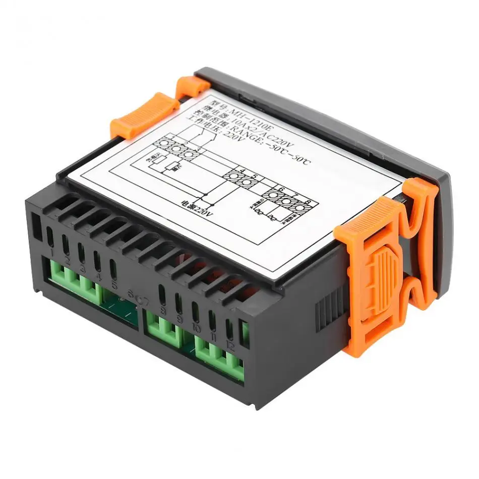 Цифровой MH1210E Универсальный регулятор температуры, совместимый термостат для охлаждения с NTC датчиком переменного тока 220 В