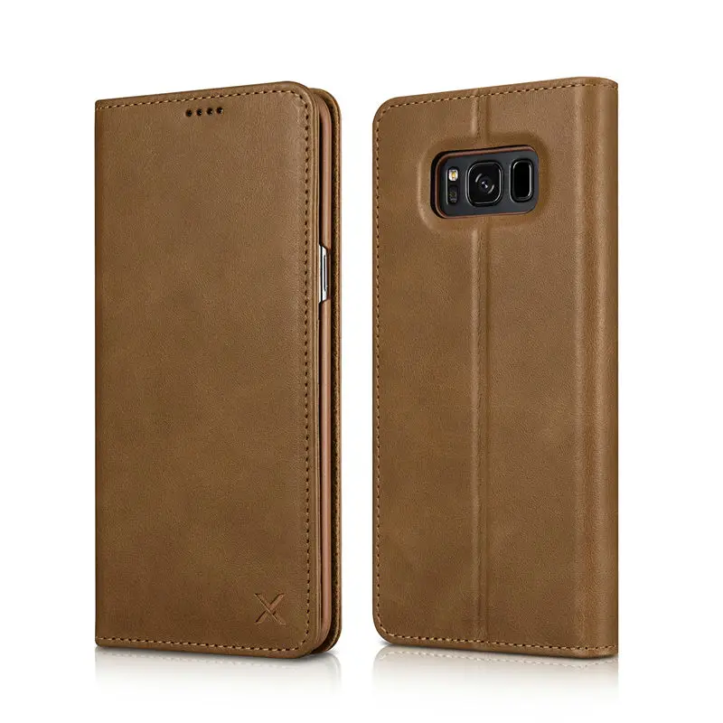 Оригинальный чехол бумажник XOOMZ для Samsung Galaxy S8 Plus роскошный Магнитный флип из