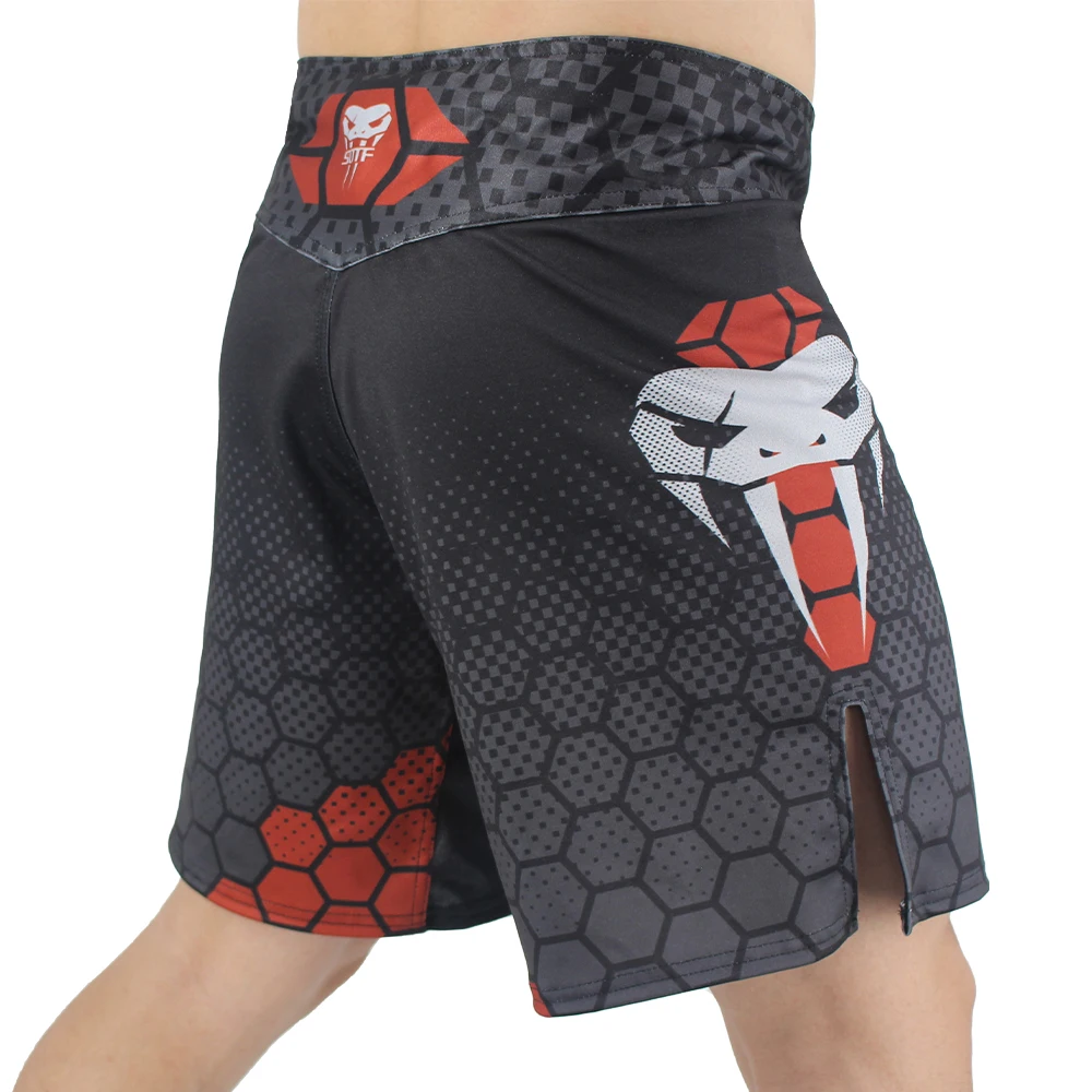 SOTF MMA Geometry Technology Snake Head Fitness Breathable boxing shorts Tiger Muay Thai mma shorts kickboxing fight pants sanda