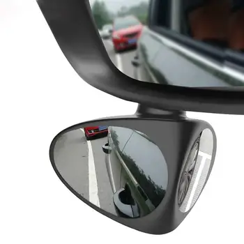 

1Pc 2 in 1 Car Blind Spot Mirror Wide Angle Adjustable Convex Rear View Tool