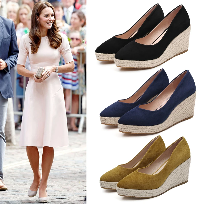 Plate forme jaune Chaussures Zapatillas bleu Femmes Dames Noir 2018 Nouveau Mujer Espadrilles Plataforma Fc5ulKJT13