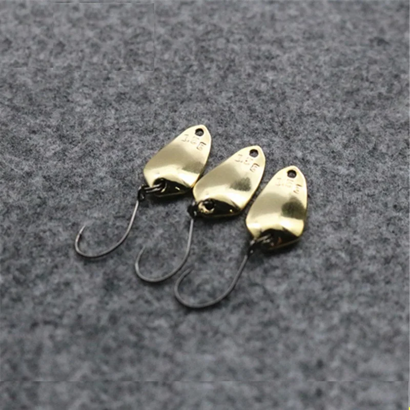 1.5g Metal Spinner Spoon Fishing Lure Hard Bait Sequin Noise Paillette Hard Bait Treble Hook Pesca Fishing Tackle