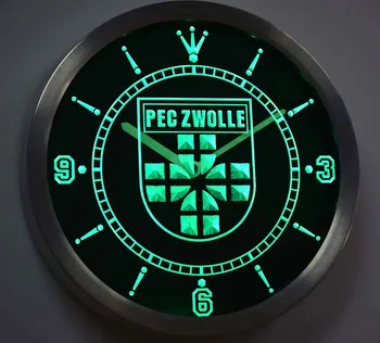 

nc1015 PEC Zwolle Eredivisie Football Neon Sign LED Wall Clock