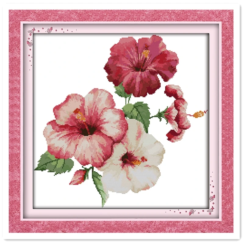 

Galsang Flowers Needlework Home Decor Chinese Counted Cross Stitch Pattern 11CT 14CT Printed On Canvas DMC Cross Stitch Fabric