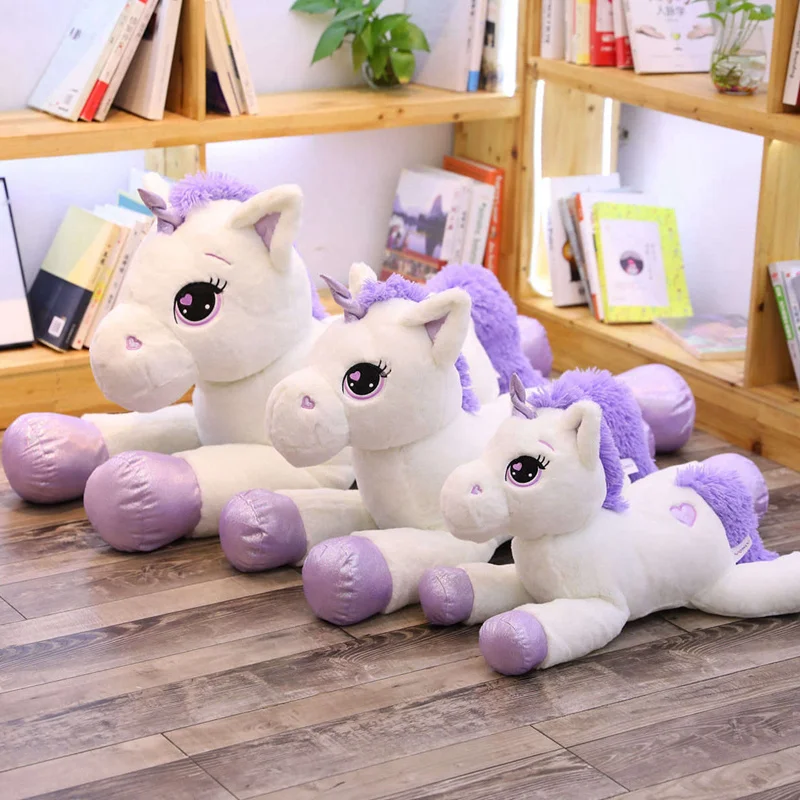 1PC 60-110cm Kawaii Unicorn Stuffed Animals Plush Toy Unicorn Animal Cute Horse High Quality Cartoon Gift For Children Girl 1PC 60-110cm Kawaii Unicorn Stuffed Animals Plush Toy Unicorn Animal Cute Horse High Quality Cartoon Gift For Children Girl