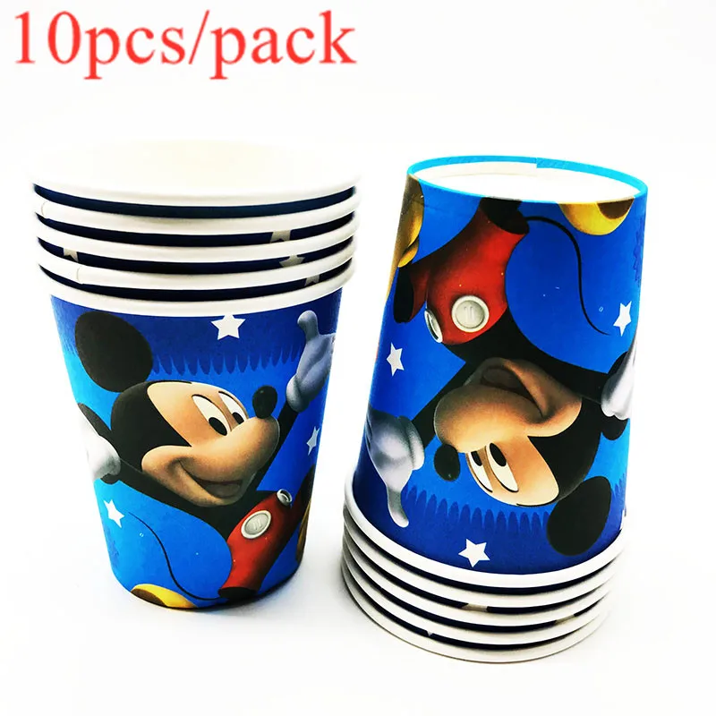 10 шт./упак. HELLO KITTY тематические бумажные стаканчики HELLO KITTY одноразовые чашки KITTY мышь тематическая вечеринка на день рождения украшения - Цвет: Mickey Mouse