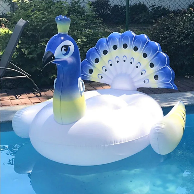 150CM-Giant-Inflatable-Peacock-float-Swimming-Ring-Adult-Children-Inflatable-Pool-Toys-Water-Mattress-Air-Floating