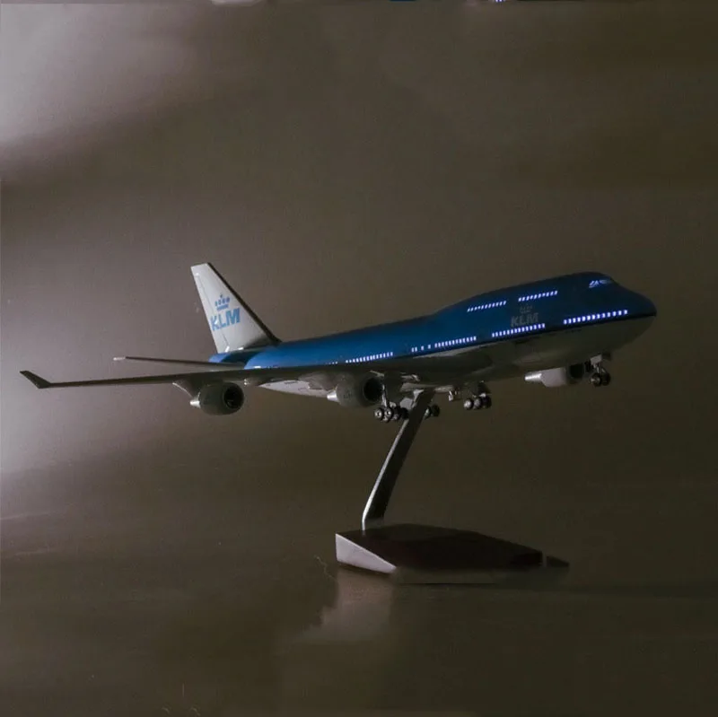 47 см 1/157 масштаб самолета Neitherland модель авиалайнера 747 Boeing B747 KLM королевский синий белый голландская авиакомпания Коллекционная высокое качество