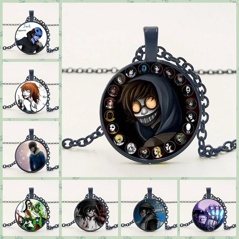 

LETS SLIM New Pokemon Dark Phantom Pendant Necklace Glass Necklace Family Photo Private Custom