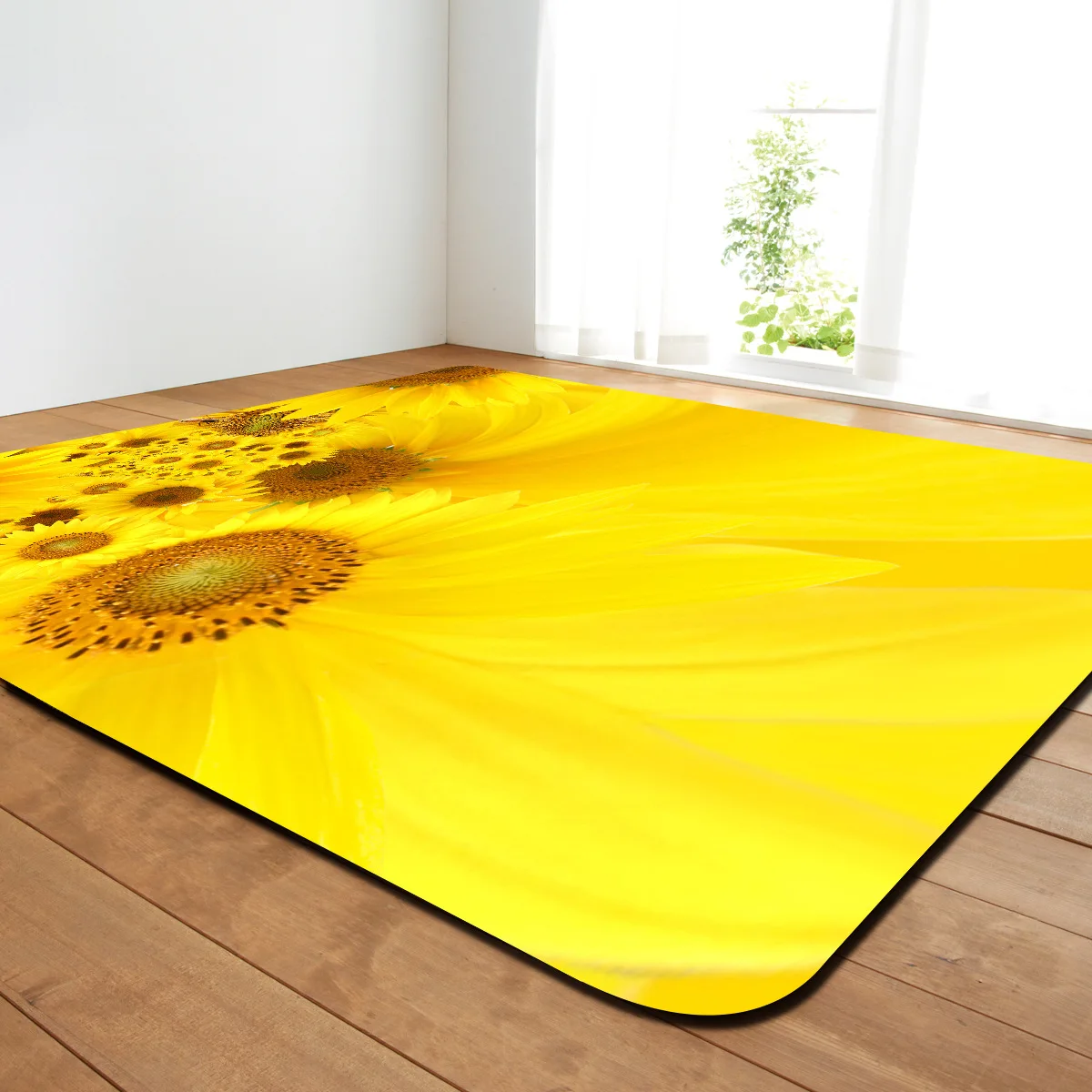 WUJIE 3D Цветы коврики с узором нескользящий большой коврик для гостиной прямоугольный напольный коврик для спальни/гостиной/прихожей/Kicken