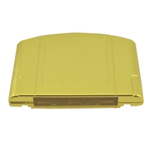 10 шт. в партии золотое покрытие ЗАМЕНА игровой карты оболочка для N-64 игра крышка гильзы пластиковый чехол