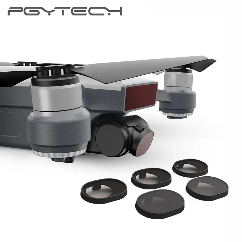 PGYTECH фильтр для DJI Spark объектив Фильтры ND4+ ND8+ ND16+ ND32+ ND64+ УФ+ CPL фильтр дрона объектив камеры Подвеса аксессуары для радиоуправления