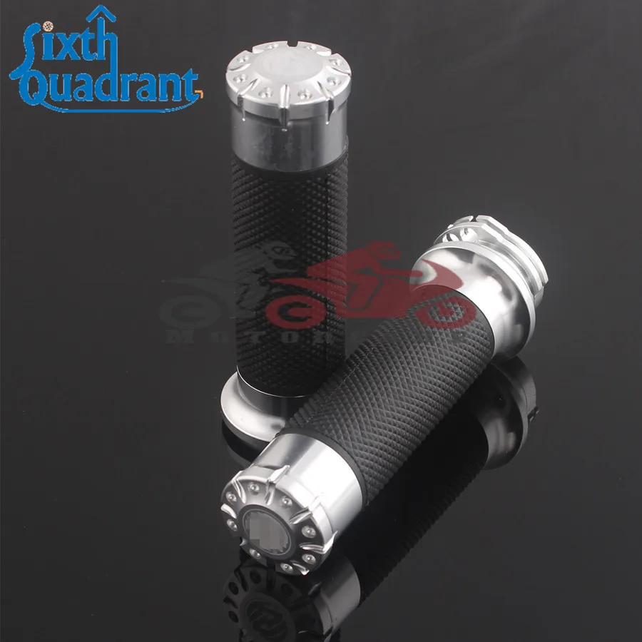 Motorcycle Grips 1'' 25mm Edge Cut Handlebar Hand Grips For Harley Dyna