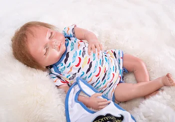 

Reborn 20" Soft Silicone Vinyl Dolls Silicone 50cm Reborn Baby Doll lifelike so true face baby toy Bebe kids birthday gift