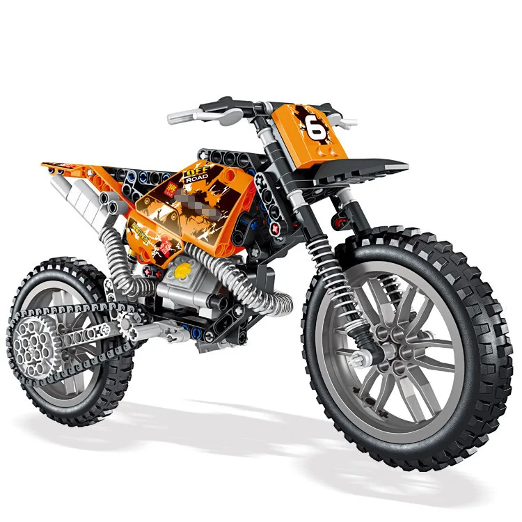 Technic Moto Cross Bike 2 в 1 набор строительных блоков кирпичи город Классическая модель