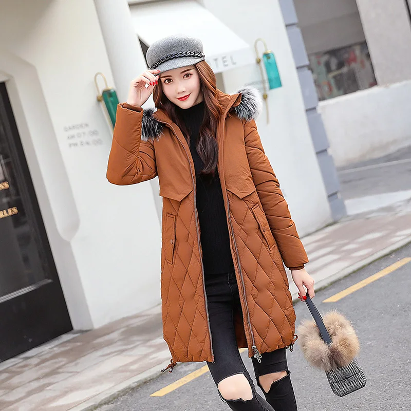 Plus size 5XL Big Fur 2018 New Parkas Female Women Winter Coat Thick Cotton Winter Jacket Women Outwear Parkas for Women Winter