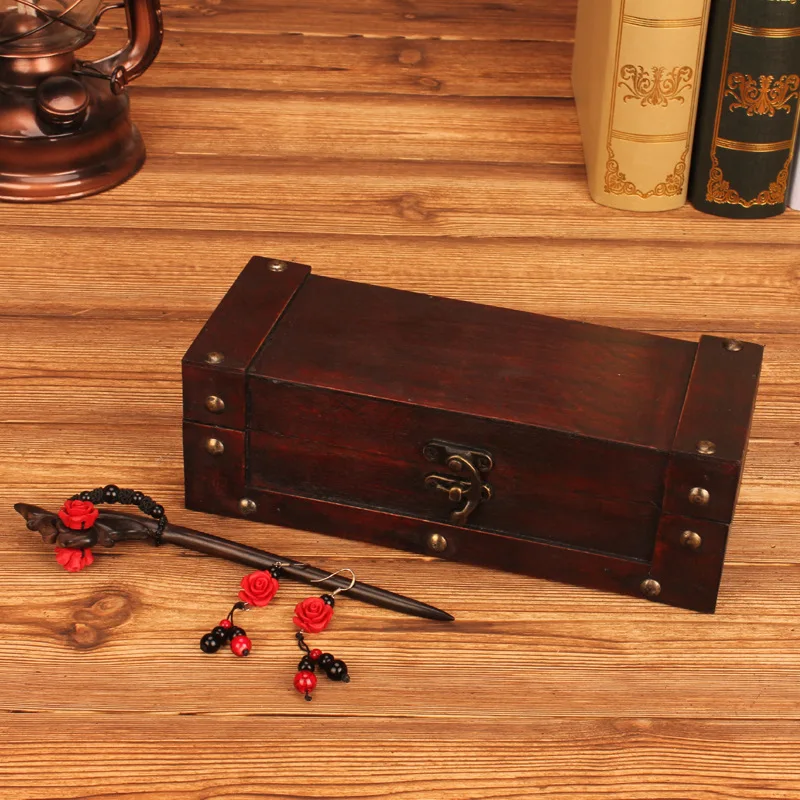 Home Multifunctional Container Cosmetics Wooden Table Sundries Antique Office House gift box Photography props Necklace jewelry Home Multifunctional Container Cosmetics Wooden Table Sundries Antique Office House gift box Photography props Necklace jewelry