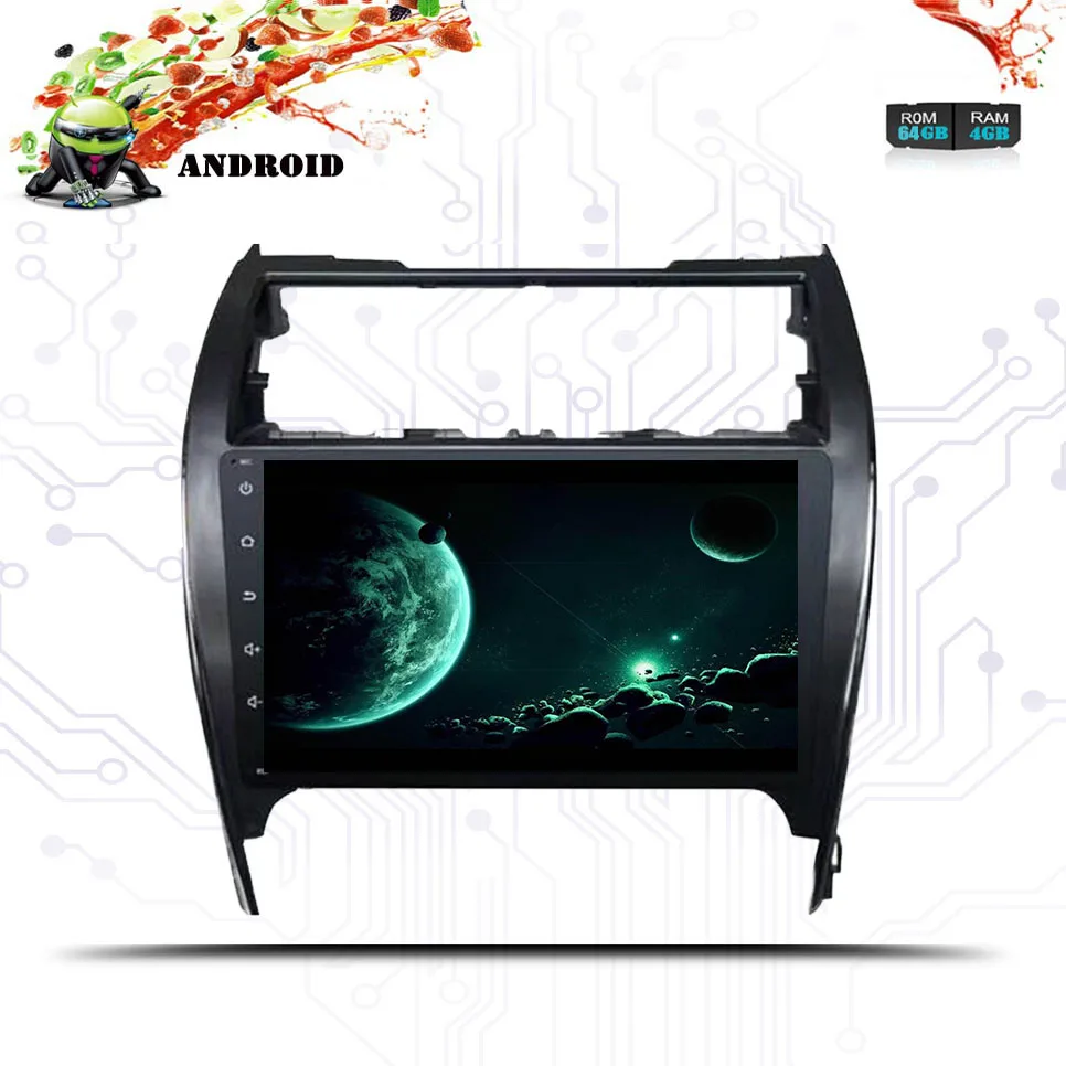 Clearance 2 Din 10.1" Octa Core car radio for Toyota Camry 2012-18 android 9.0 64G car dvd player bluetooth,GPS Navi,SWC,DVR Tape Recorder 1