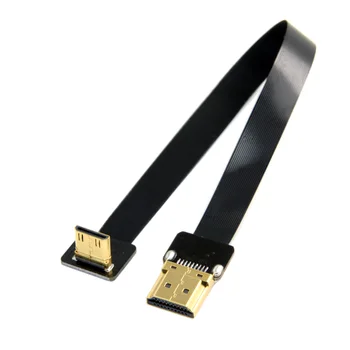 

Zihan 20cm Up Angled 90 Degree FPV Mini HDMI Male to HDMI Male FPC Flat Cable for FPV HDTV Multicopter Aerial Photography