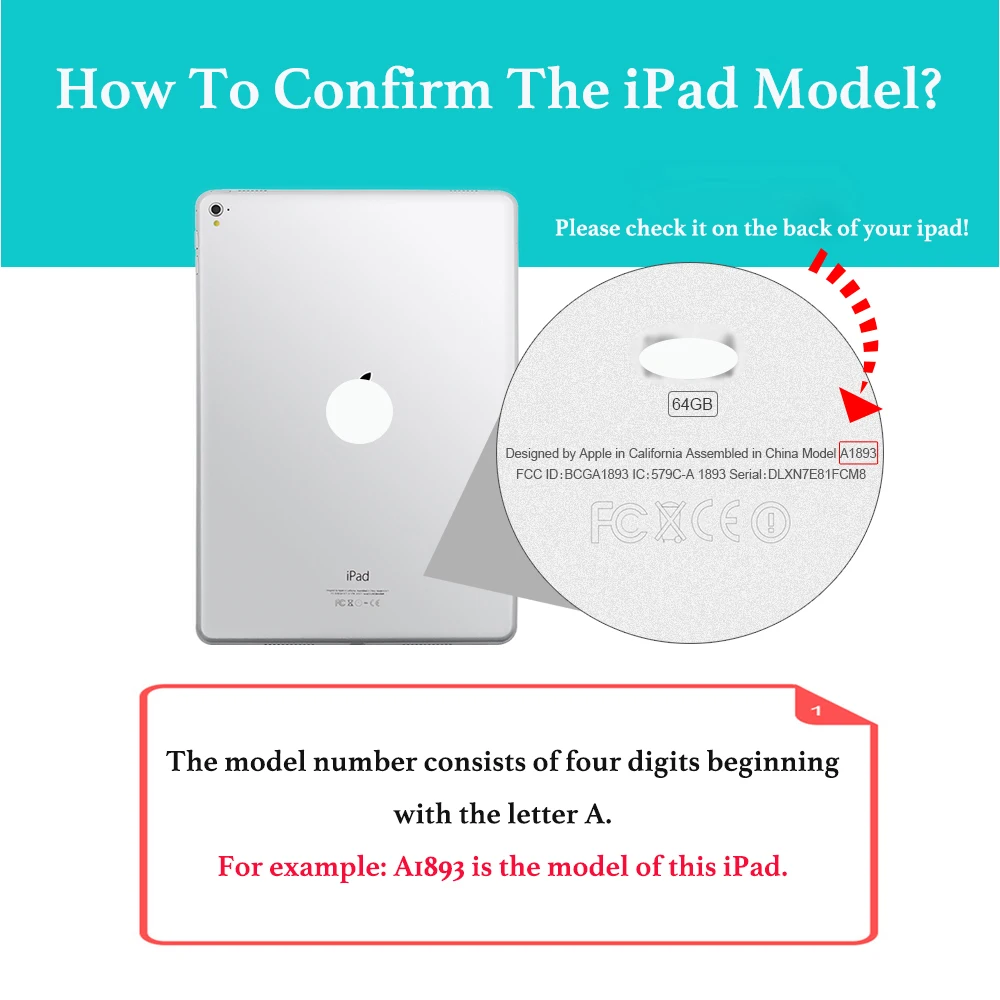 for iPad model confirmation