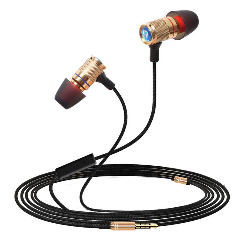 High End Gold Bullets Earphones Metal Ear Tips Super Bass Bests